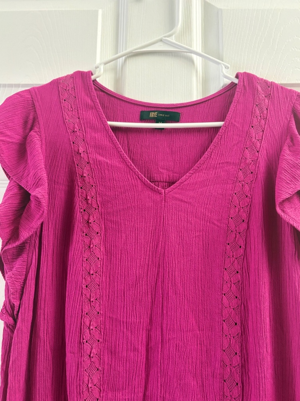 Women's Frye Purple Lace Boho Flowy Mini Dress - Picture 3 of 7